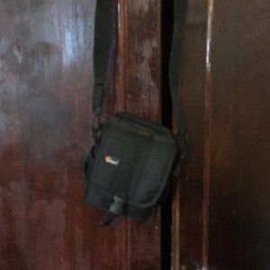 Small black camera bag